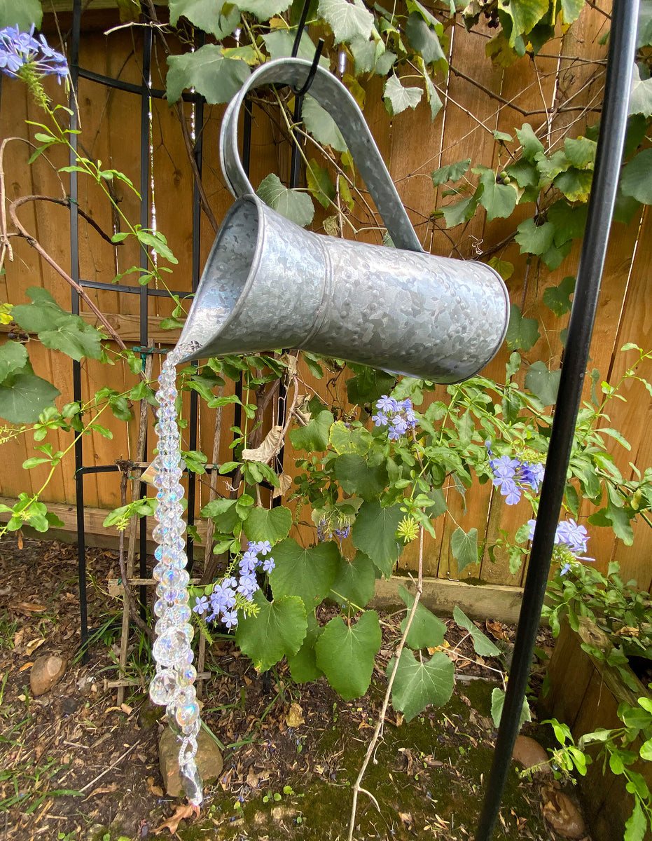 Watering Can that Pours Crystals: an absolutely beautiful garden display!