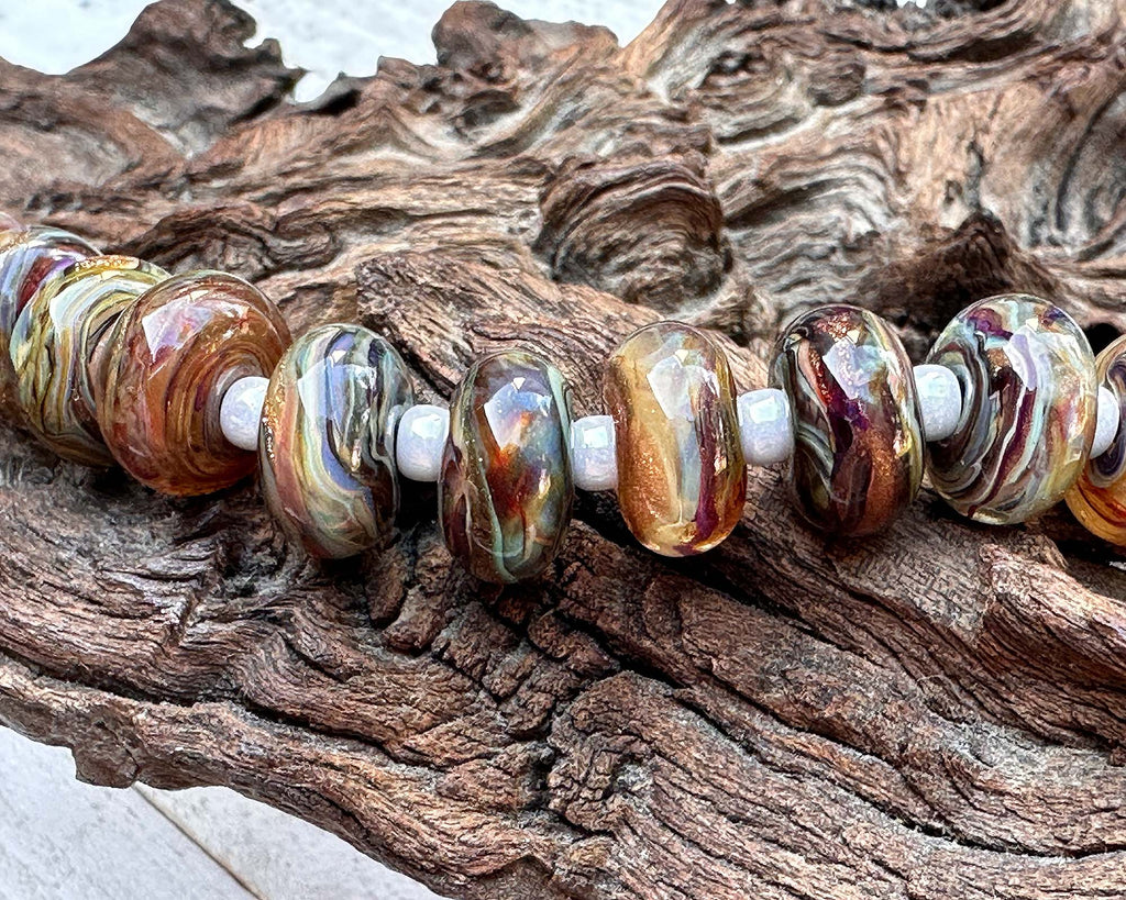 multicolor lampwork beads