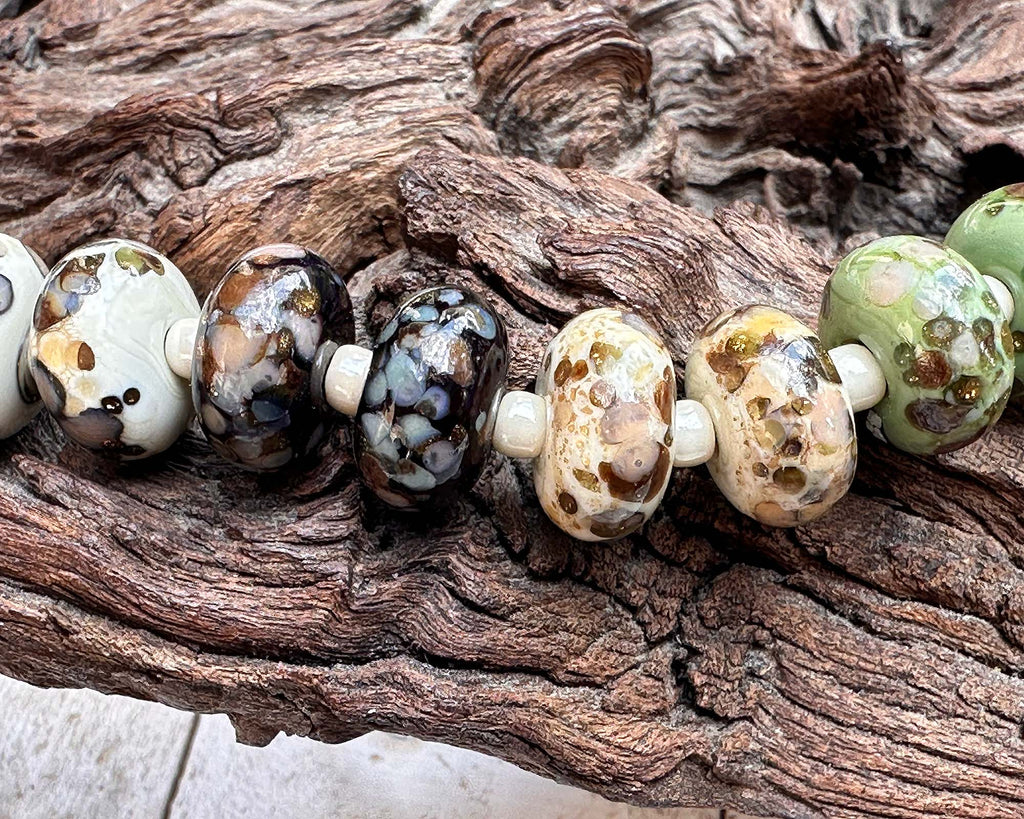 organic lampwork beads