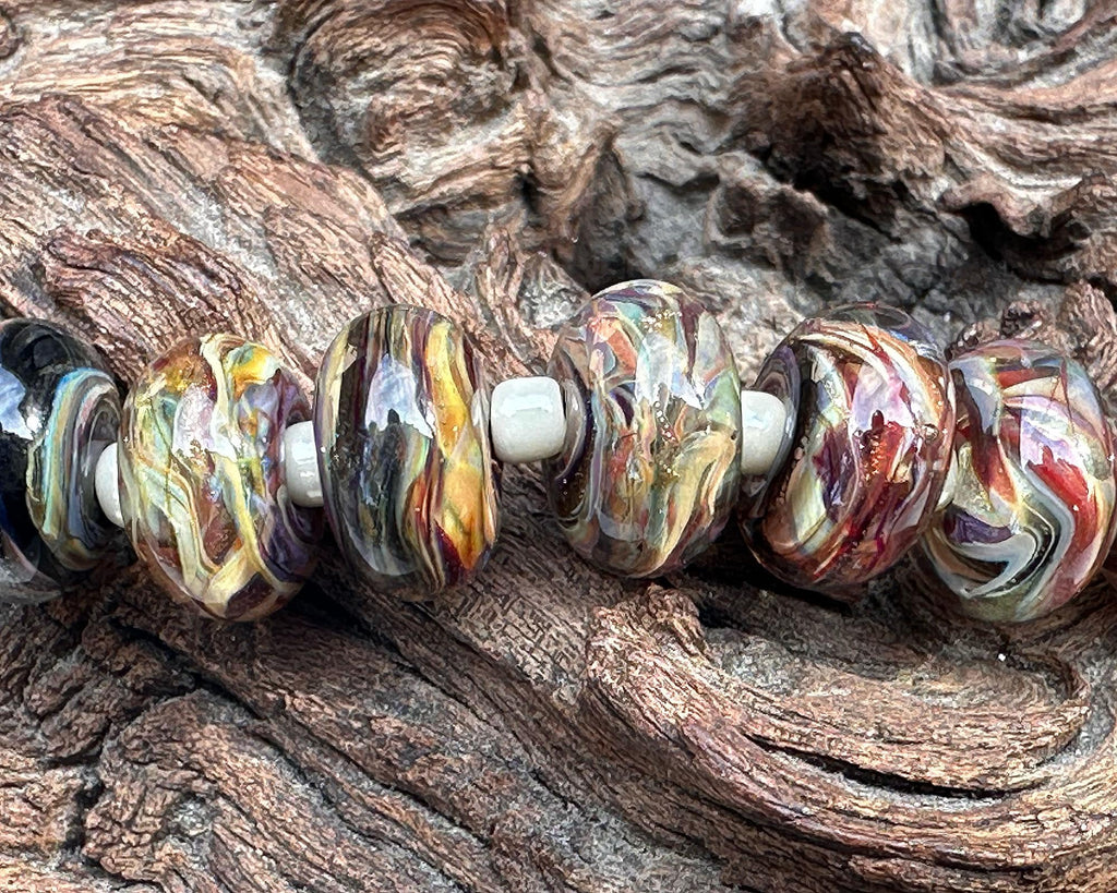 multicolor lampwork beads