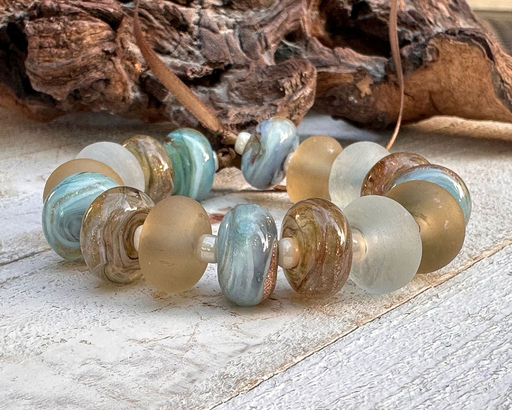 topaz lampwork beads