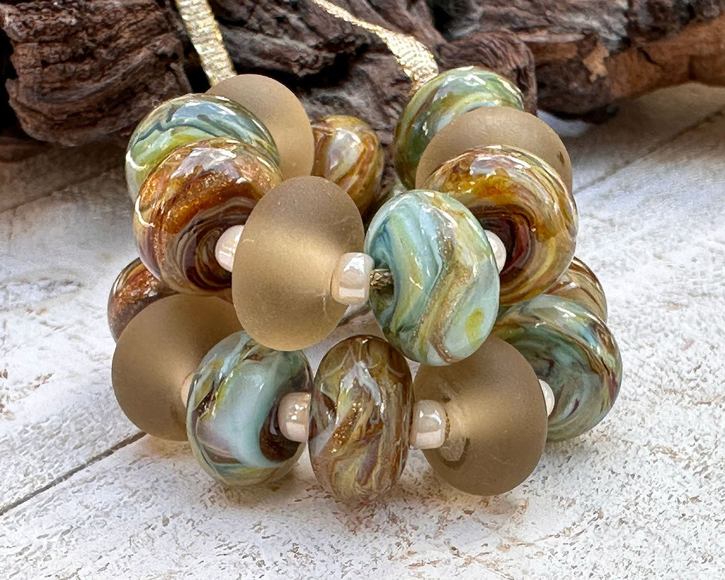 topaz lampwork beads