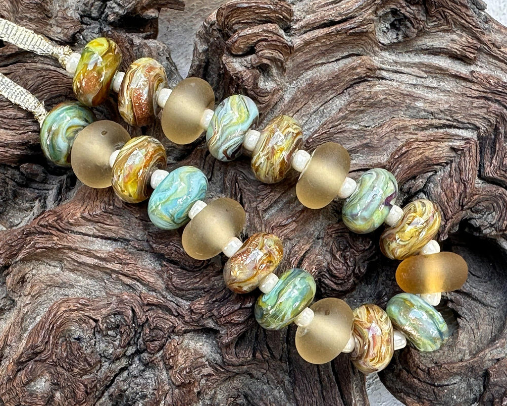 topaz lampwork beads