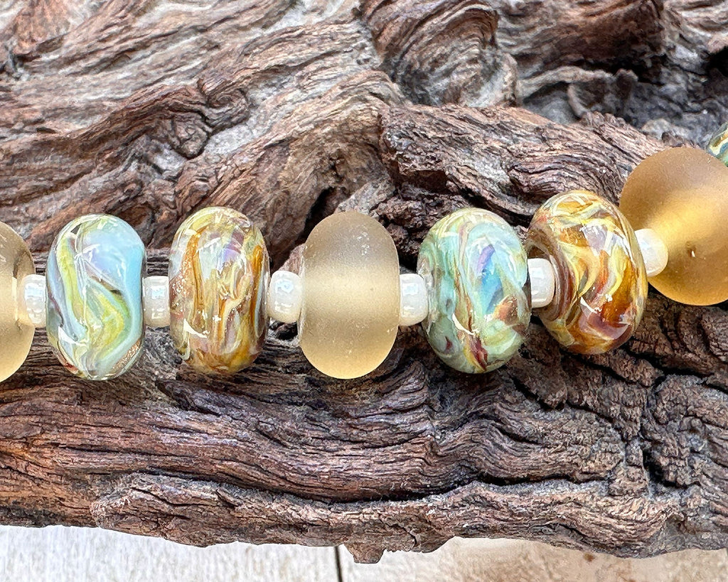 topaz lampwork beads