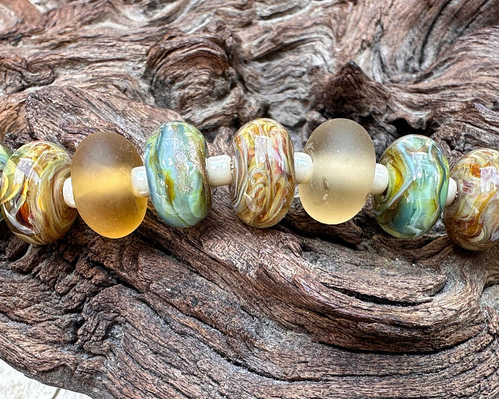 topaz lampwork beads