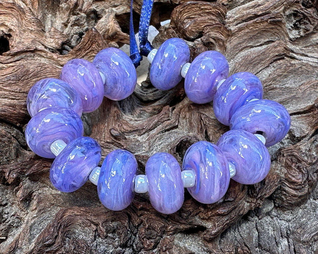 purple lampwork beads