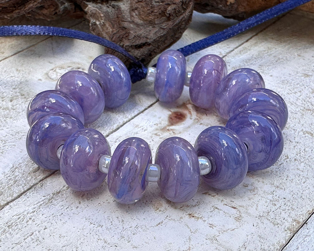 purple lampwork beads