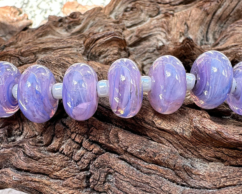 purple lampwork beads