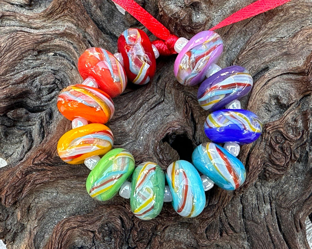 rainbow lampwork