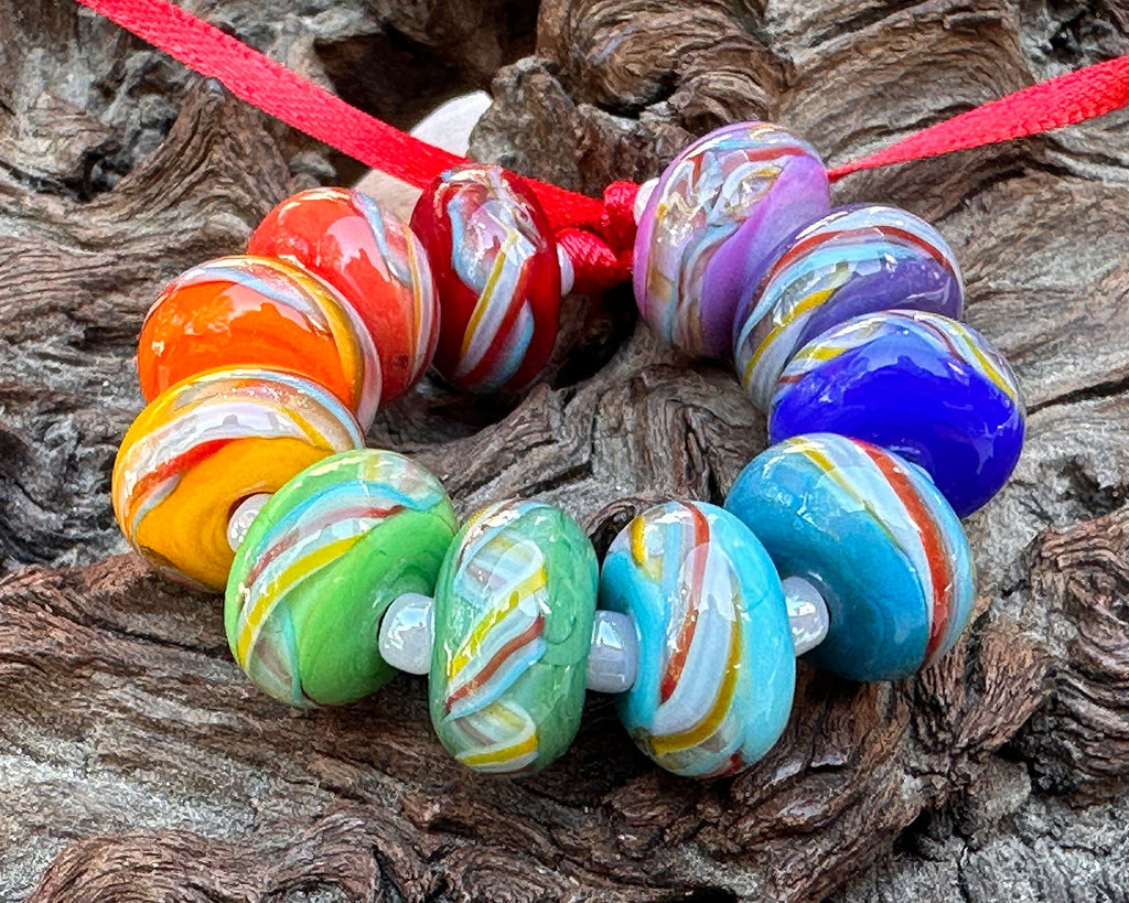 rainbow lampwork