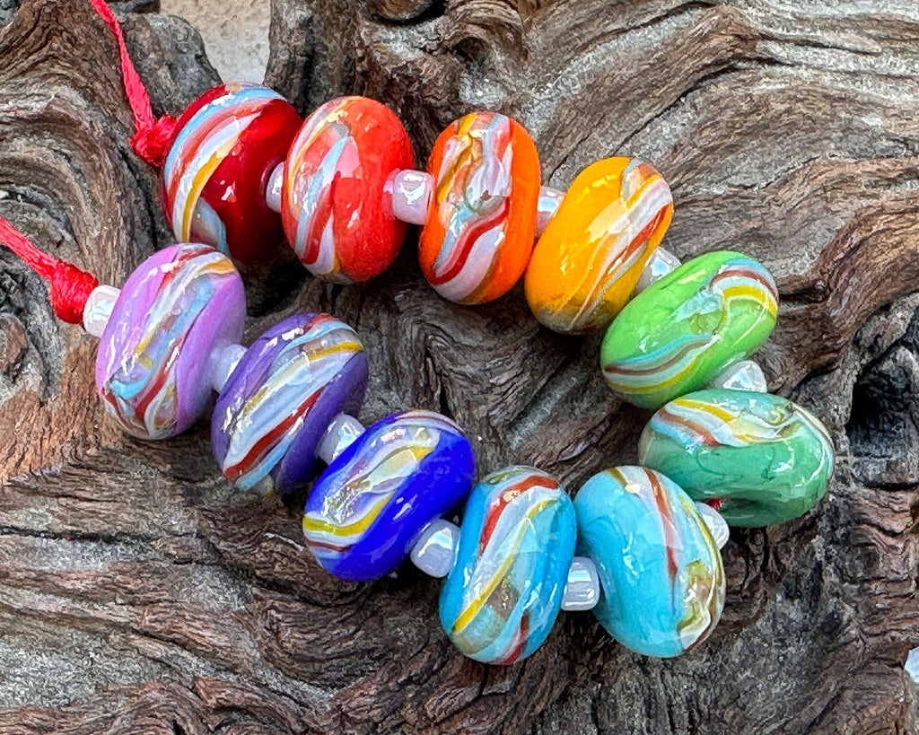 rainbow lampwork