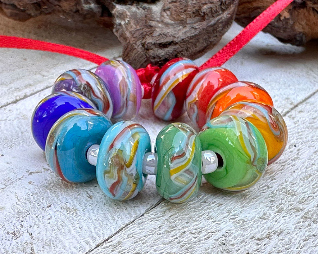 rainbow lampwork