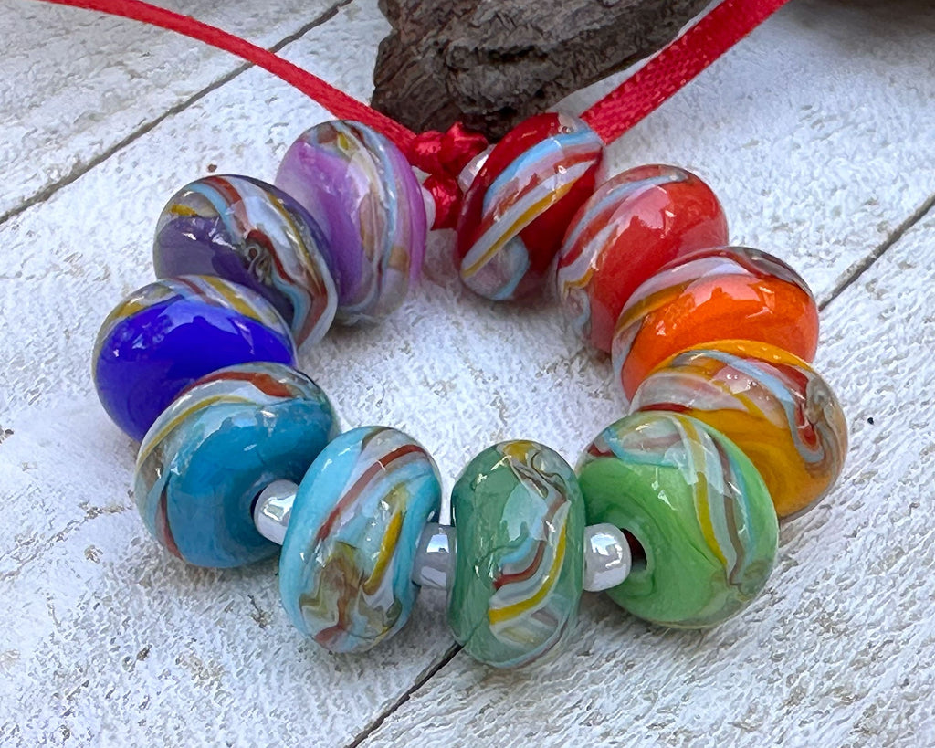 rainbow lampwork