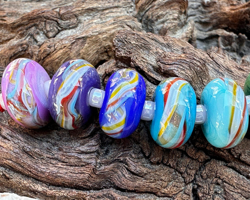 rainbow lampwork