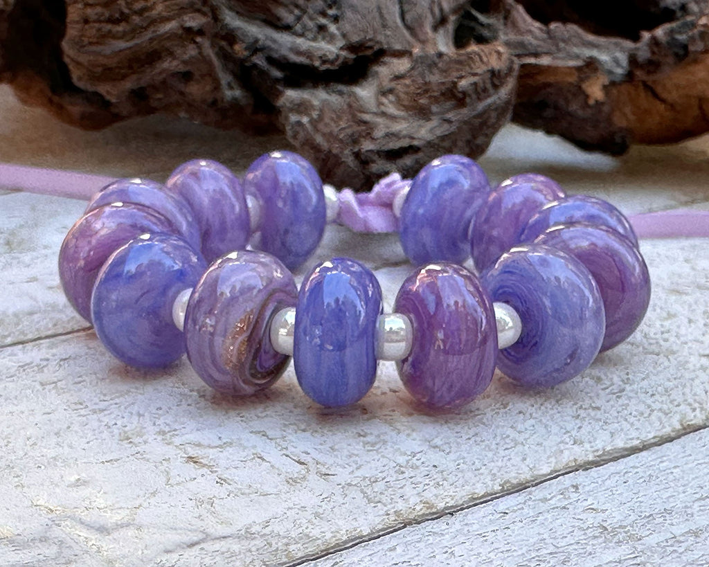 purple lampwork beads