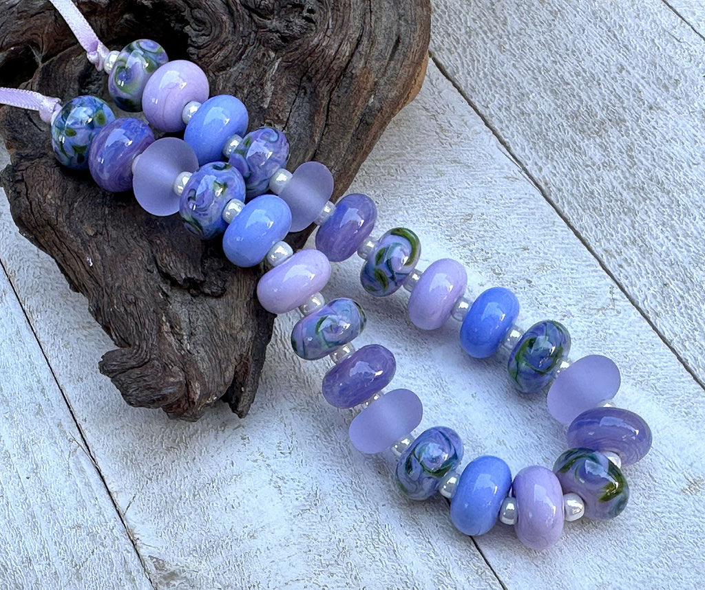 purple lampwork beads