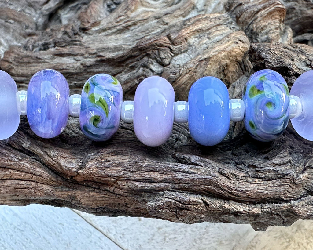 purple lampwork beads