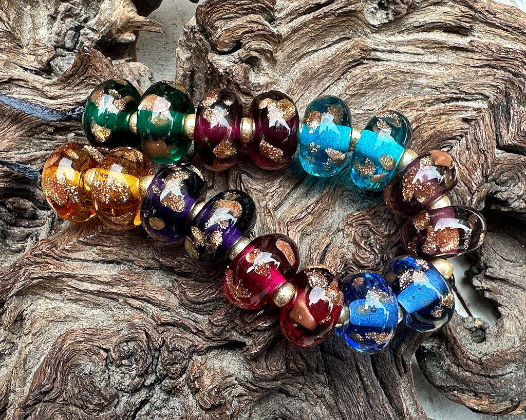 sparkle lampwork beads