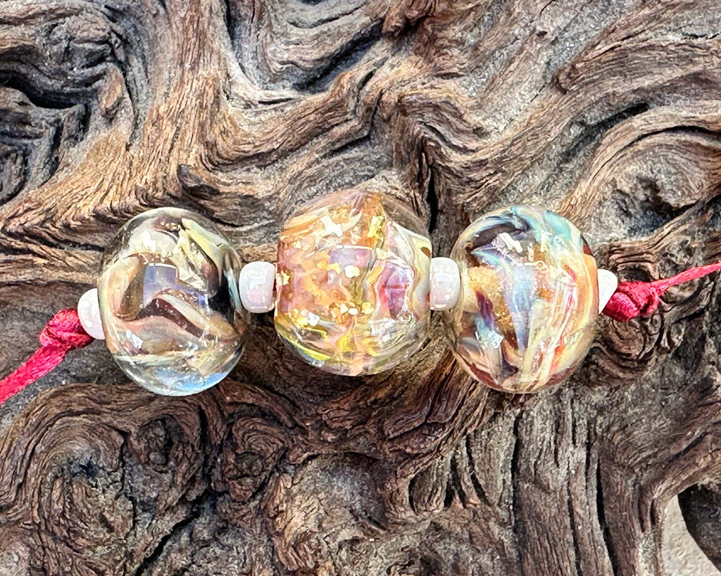 multicolor lampwork beads