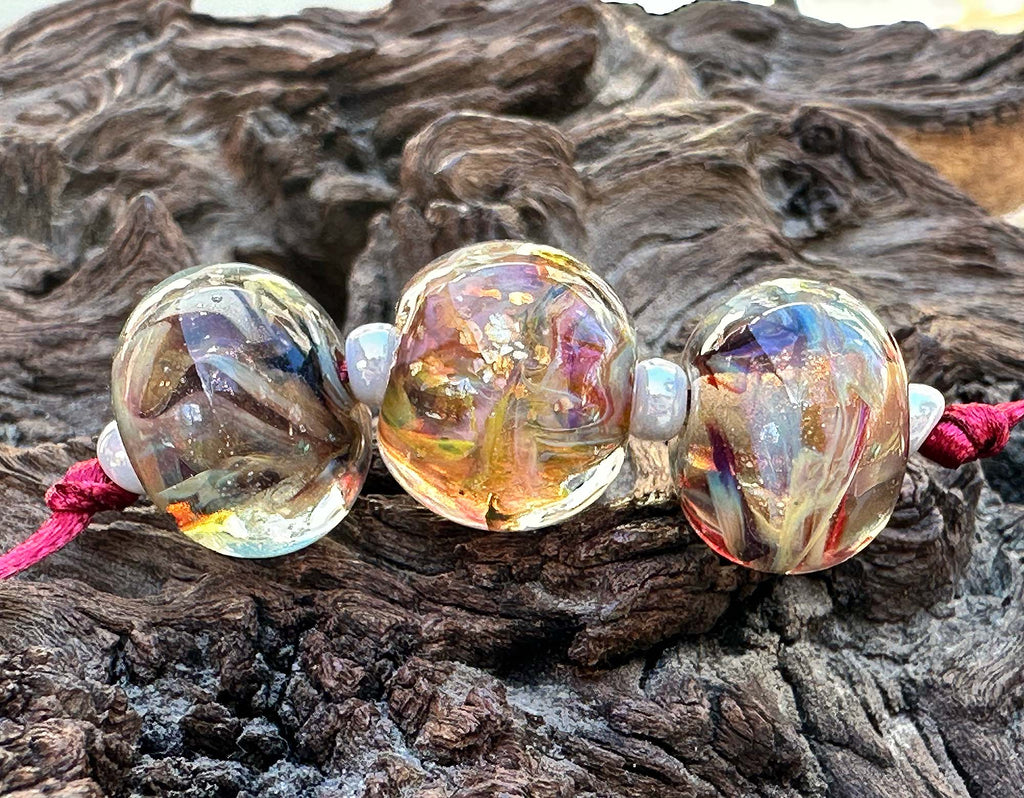 multicolor lampwork beads