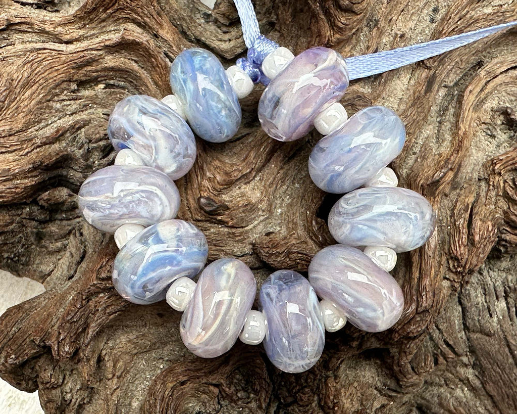 purple lampwork beads