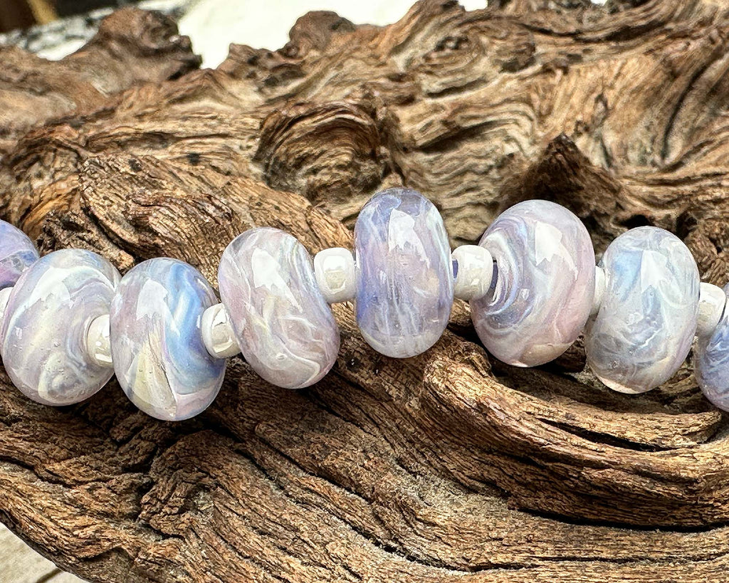 purple lampwork beads