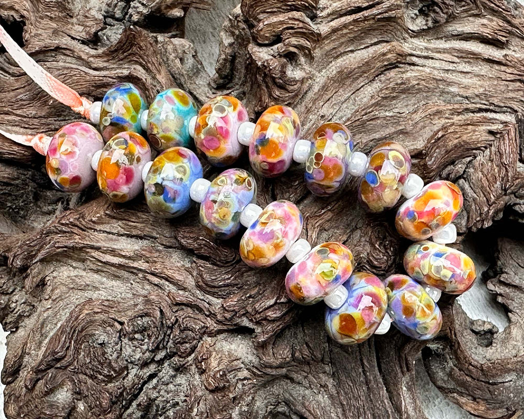 multicolor lampwork beads