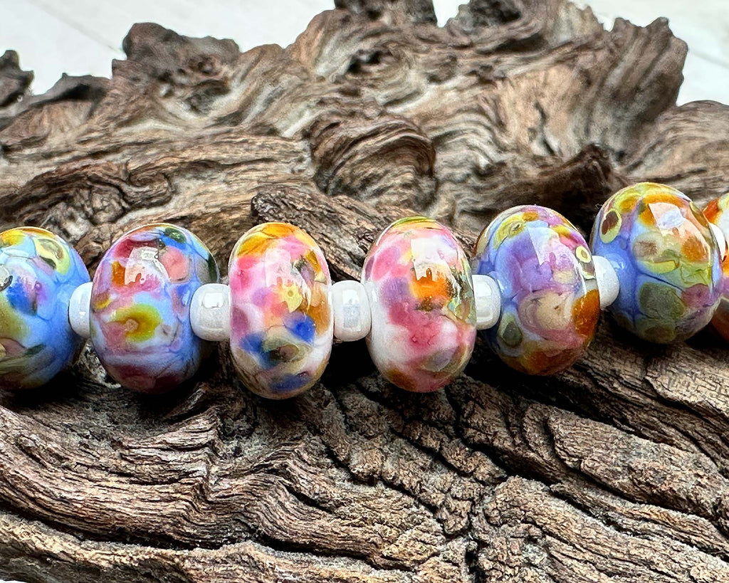 multicolor lampwork beads