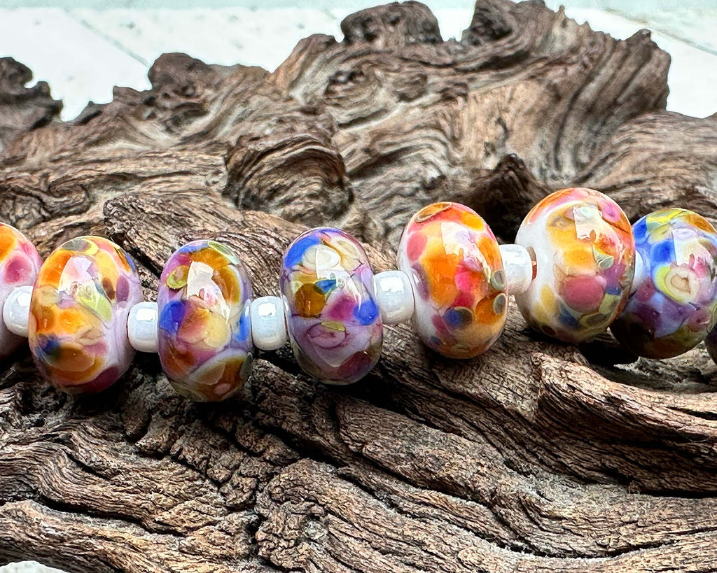 multicolor lampwork beads