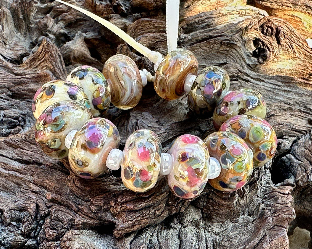 stone lampwork beads