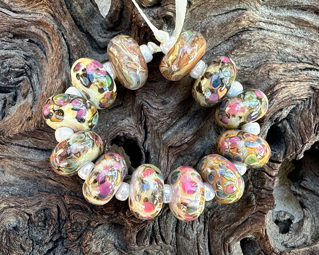 stone lampwork beads