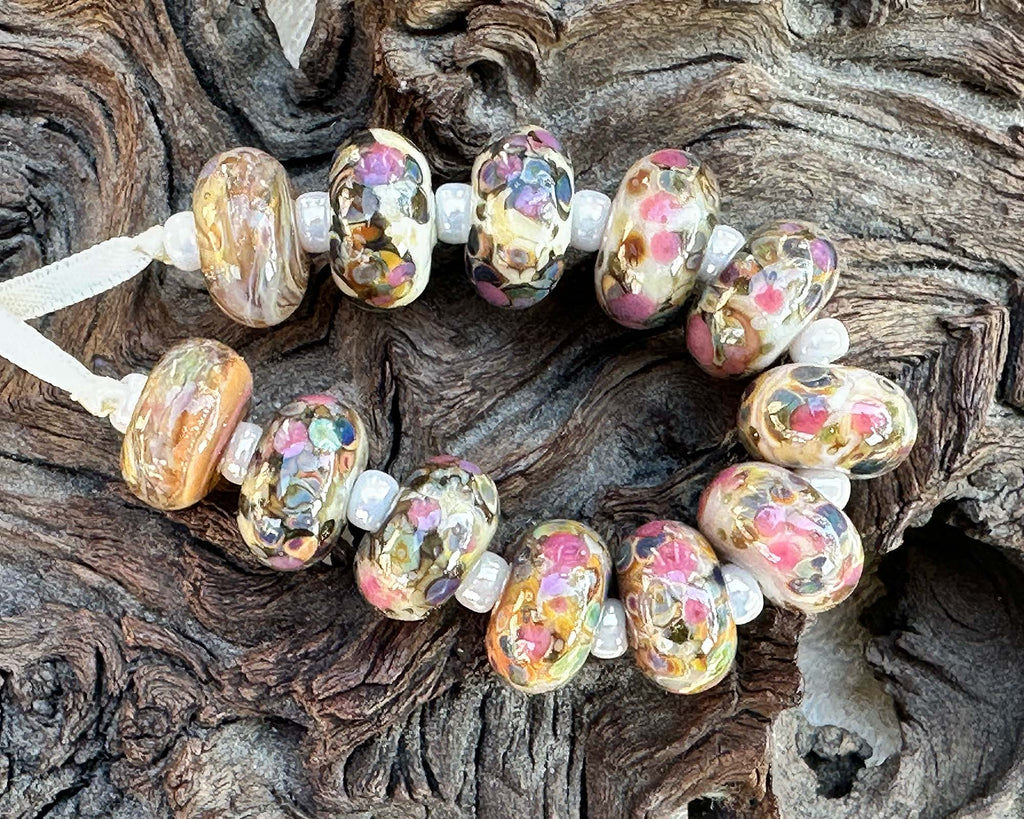 stone lampwork beads