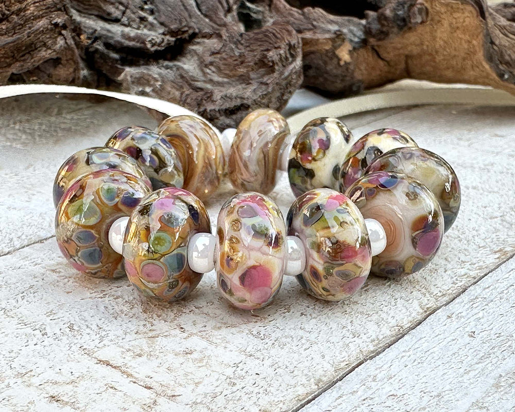 stone lampwork beads