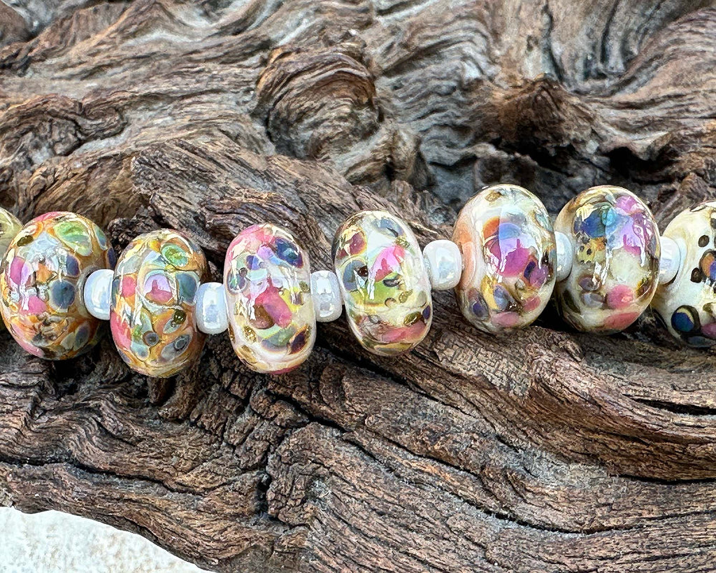 stone lampwork beads