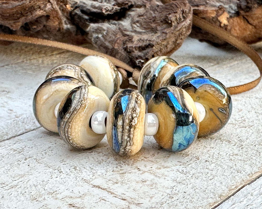 organic lampwork beads