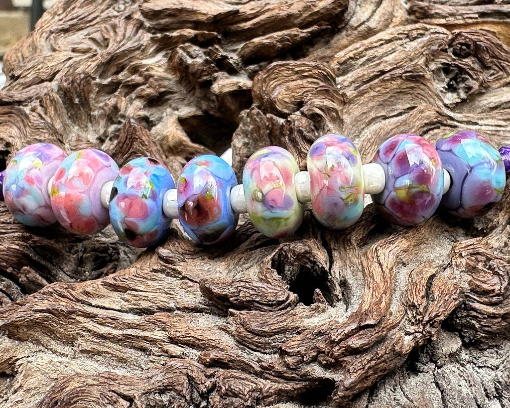 pastel lampwork beads