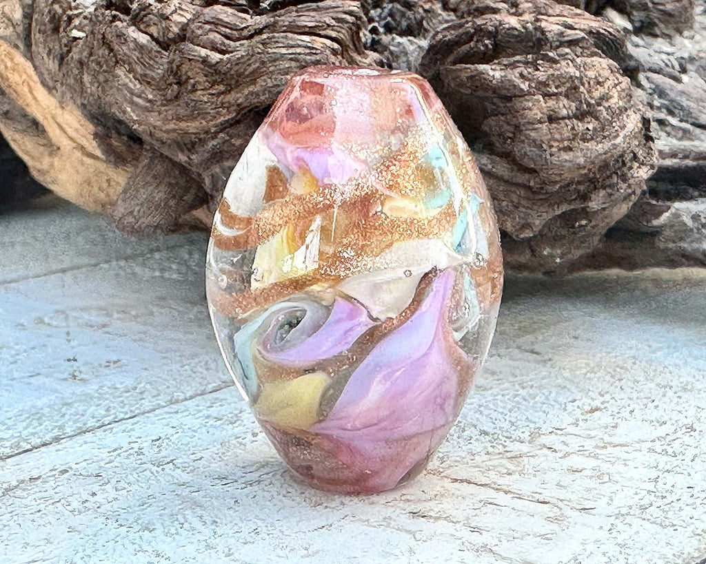 pastel lampwork bead