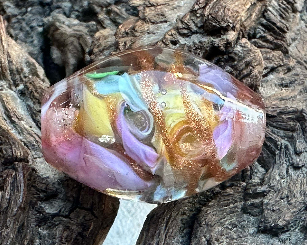 pastel lampwork bead