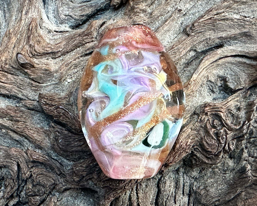 pastel lampwork bead