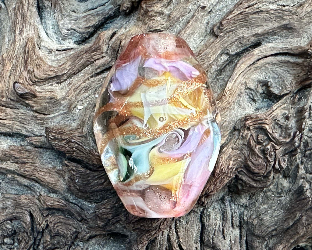 pastel lampwork bead