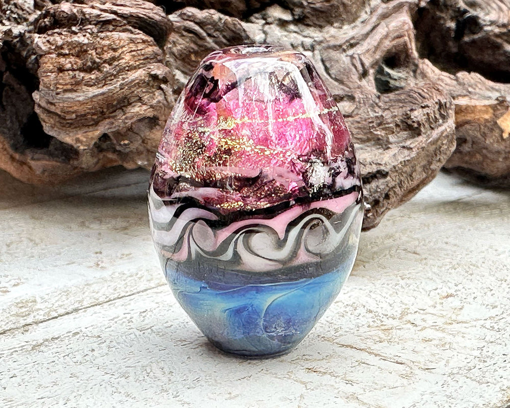 dichroic lampwork bead