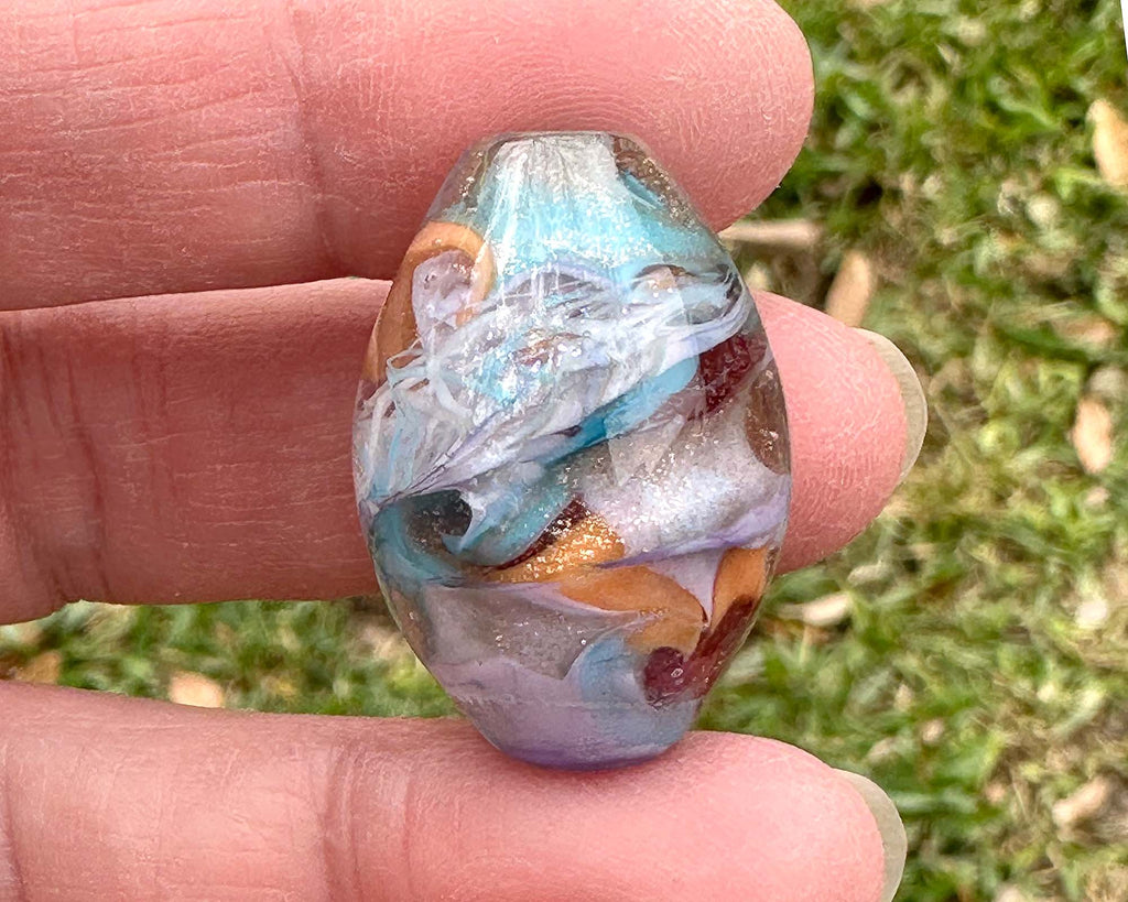 summer lampwork focal bead