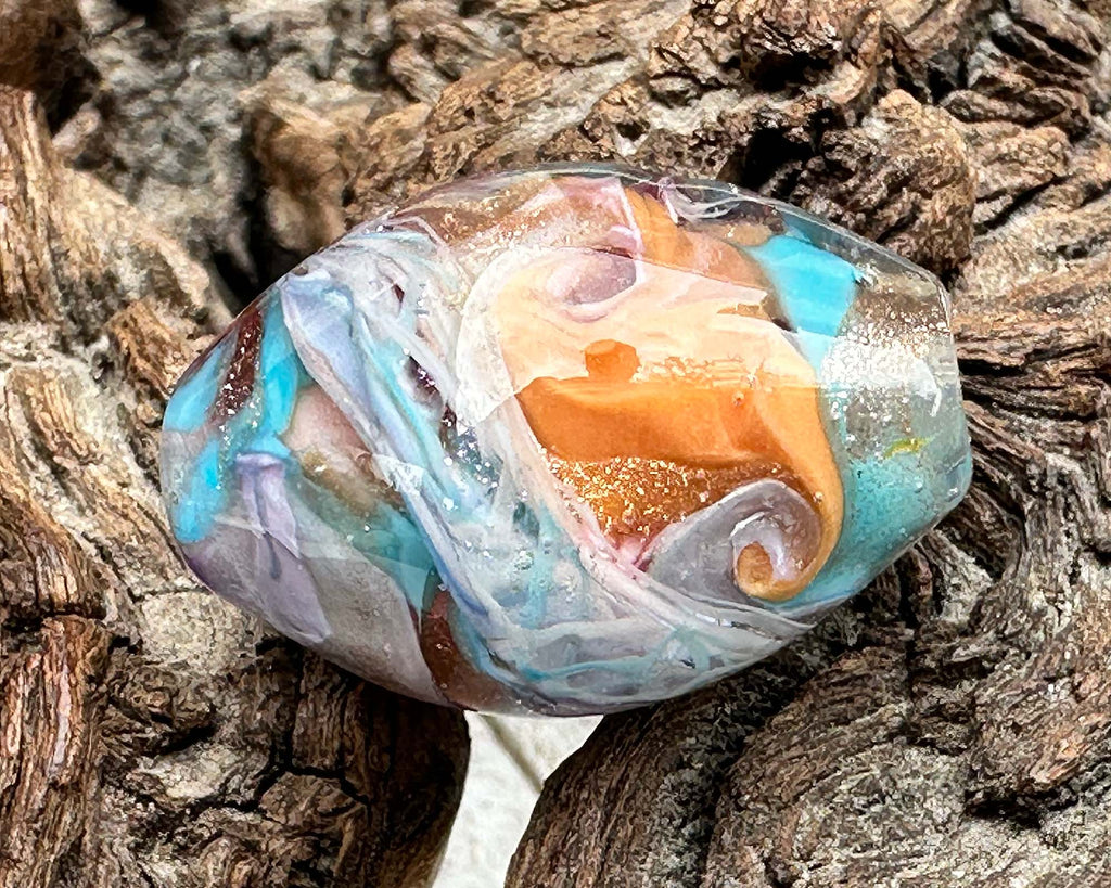 summer lampwork focal bead