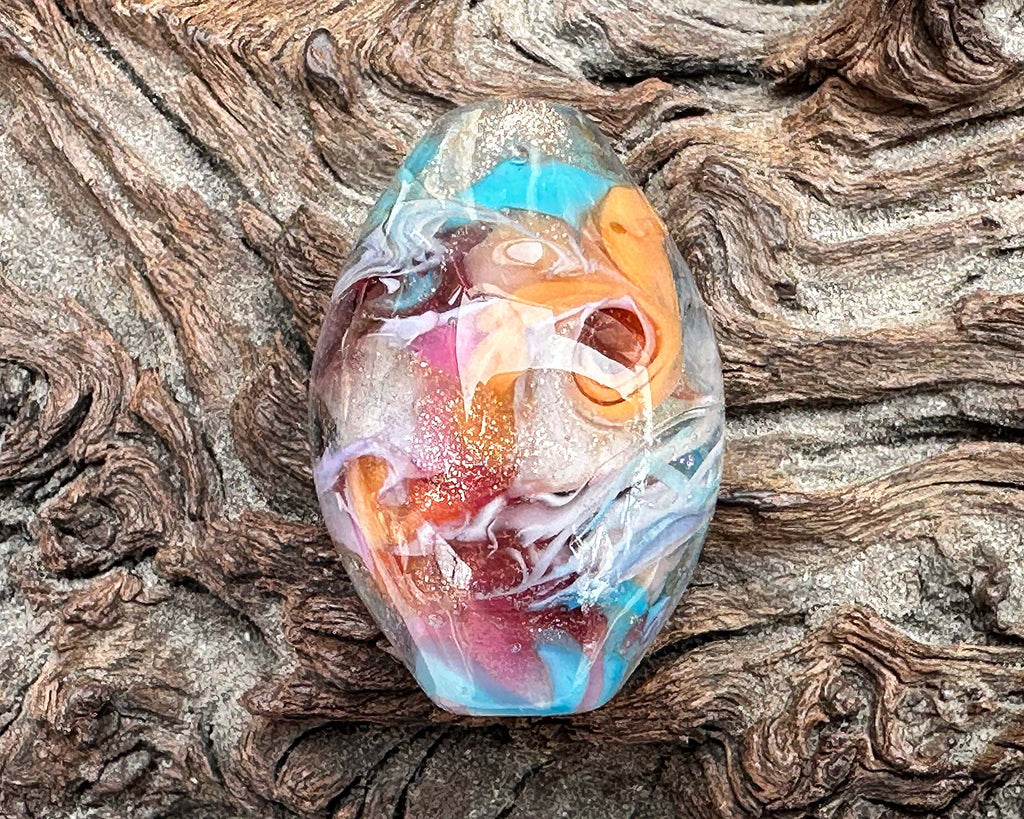 summer lampwork focal bead