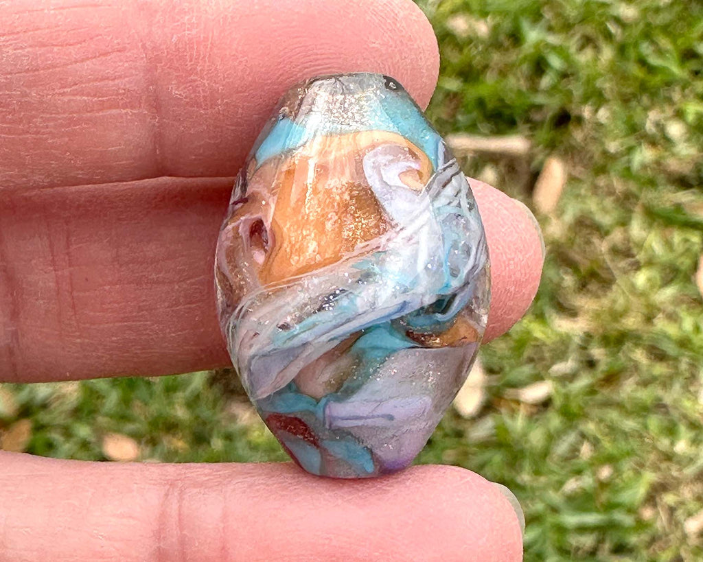 summer lampwork focal bead