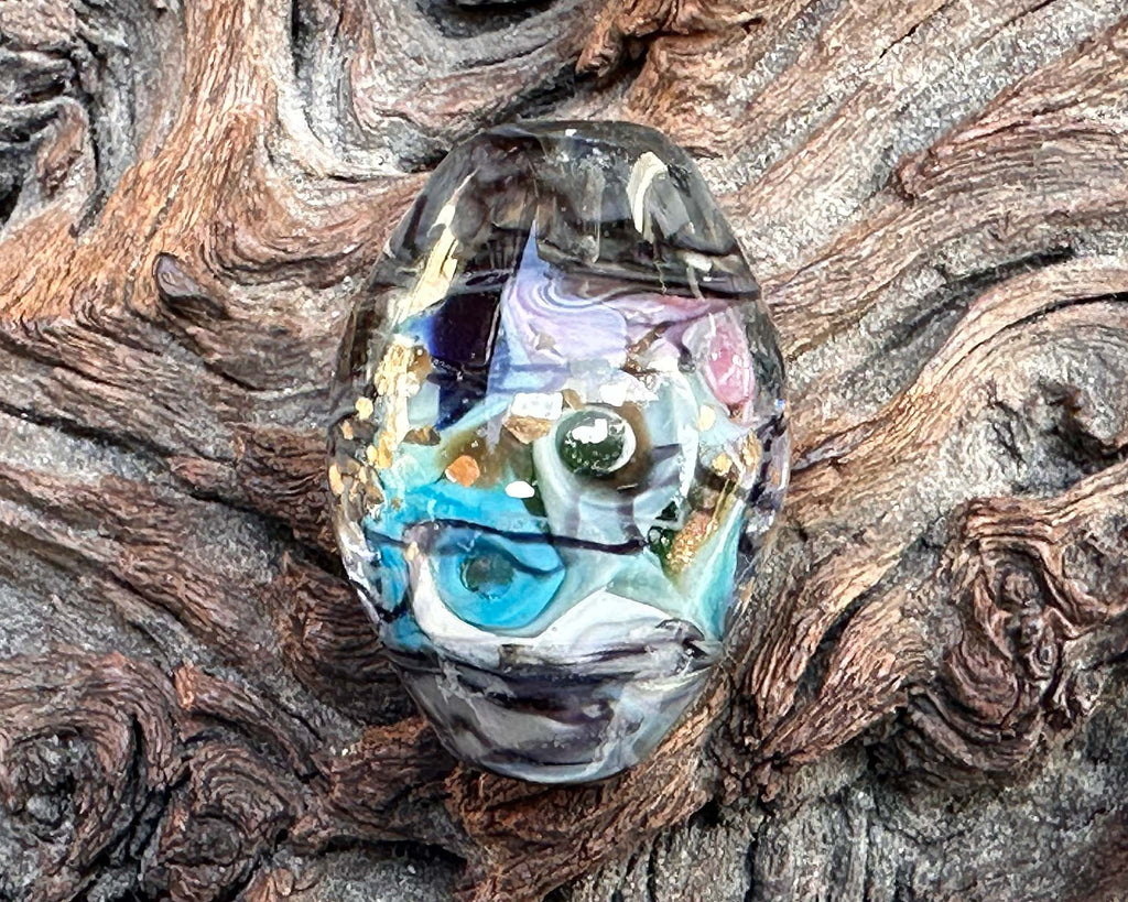 pastel lampwork bead