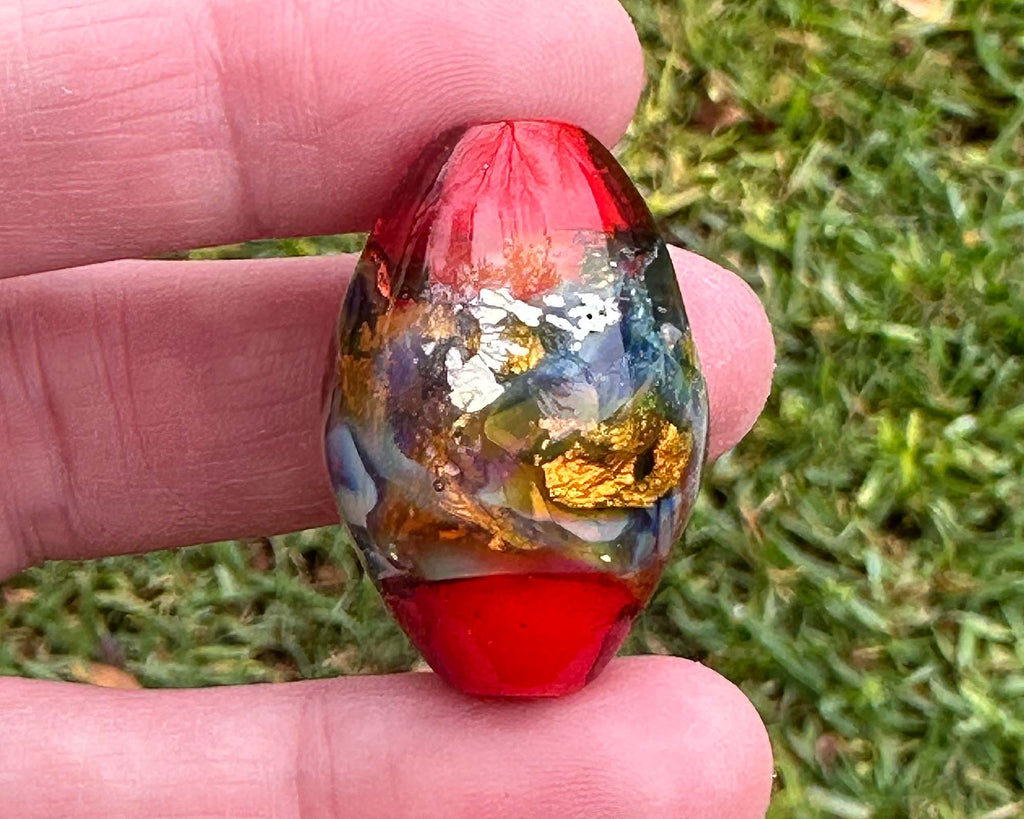 red focal bead