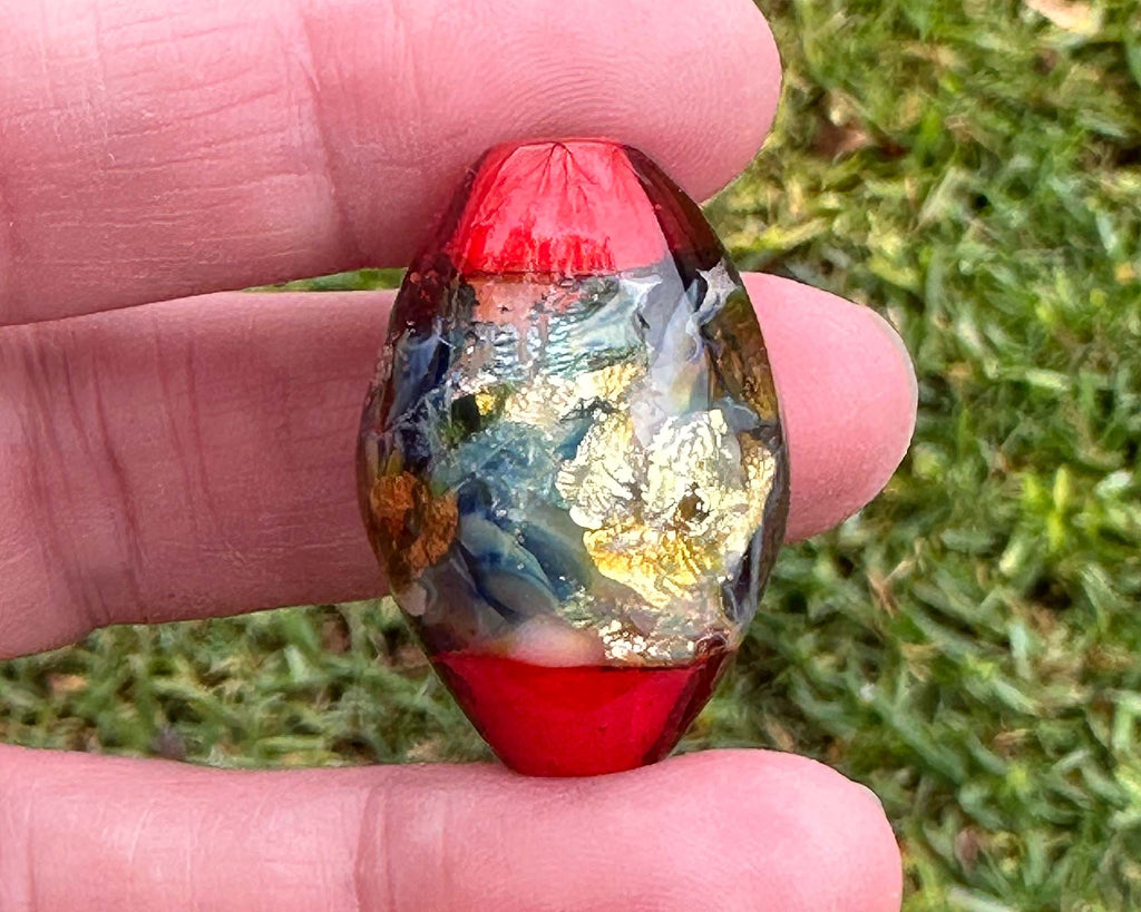 red focal bead