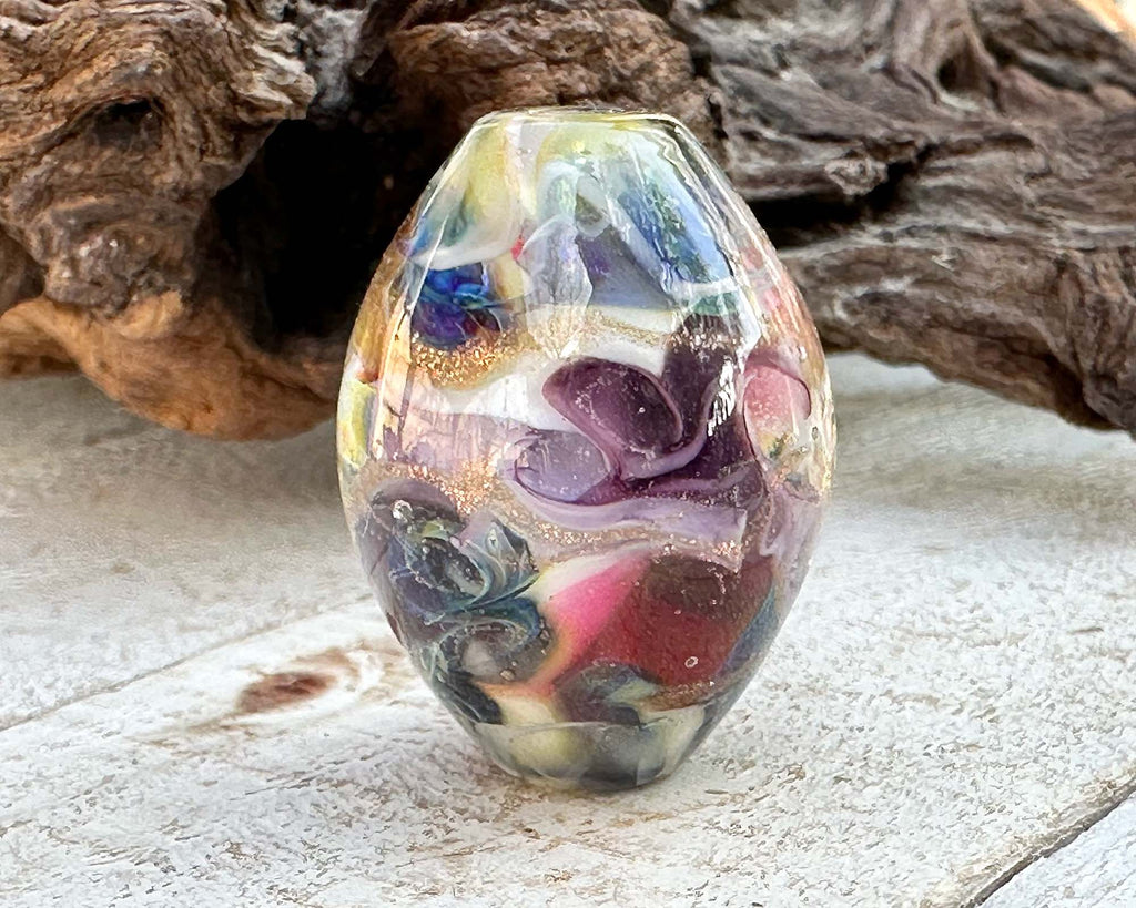 multicolor lampwork bead