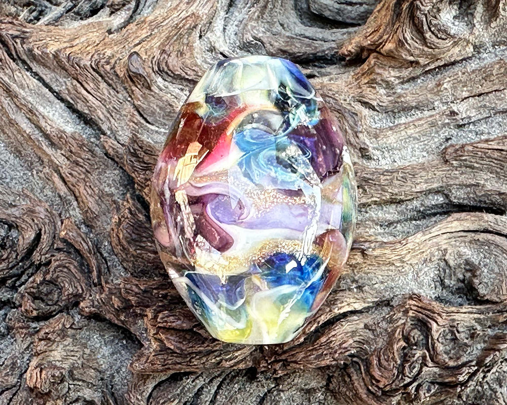 multicolor lampwork bead